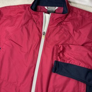 Nike Jacket Women's XLT Pink Black Full‎ Zip Reflective Running Vented